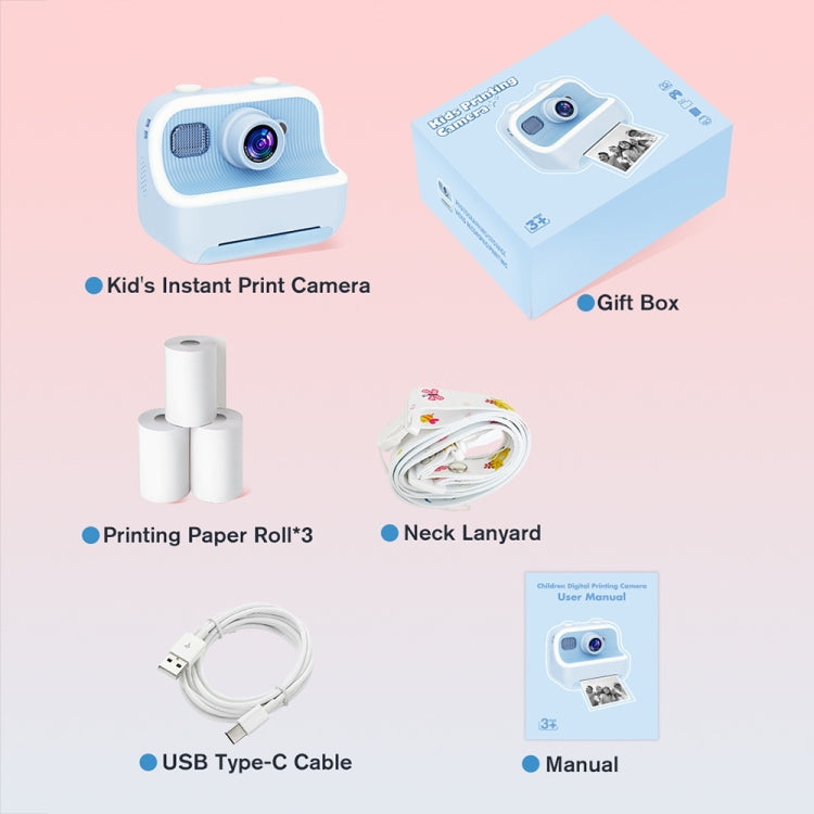M8 2.4-Inch 1080P HD 2400W Pixel Dual-Camera Children Thermal Printing Camera, Pink, Blue, Purple, Pink+32GB, Blue+32GB, Purple+32GB M8 2.4-Inch 1080P HD 2400W Pixel Dual-Camera Children Thermal Printing Camera, Pink, Blue, Purple, Pink+32GB, Blue+32GB, Purple+32GB